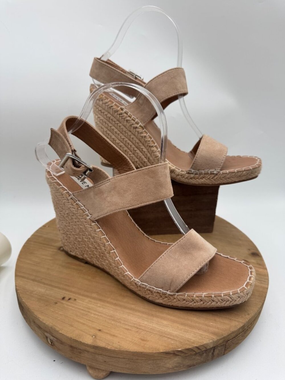 Steve Madden Merlot | Women's Woven Adjustable Buckle Wedge Sandals size 9.5